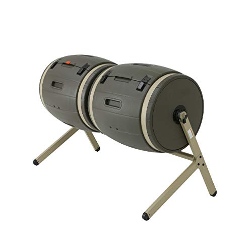 Lifetime 60309 Double Bin Rotating Composter, 100 gallon