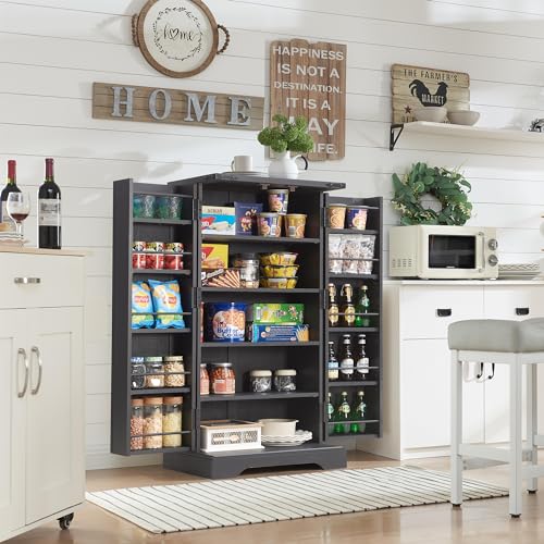 Farmhouse Storage Cabinet with Barn Doors and Adjustable Shelves X3170
