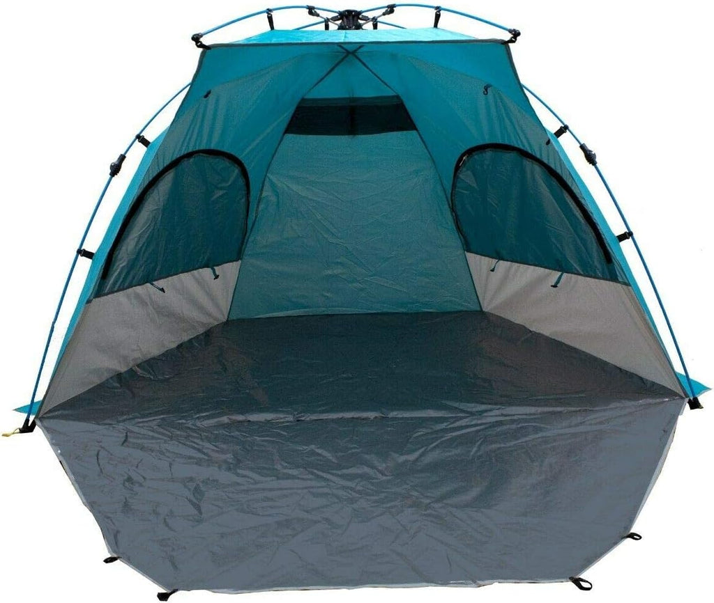 Pop Up Sun Shelter Beach Canopy with 2 Zippered Windows O374817