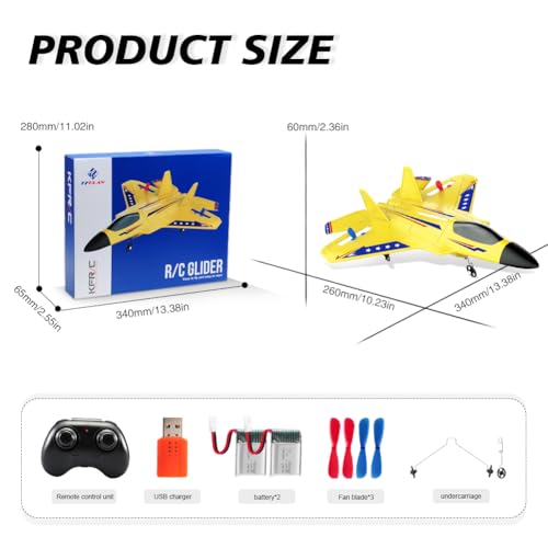 F22 RC Airplane Fighter, 2.4Ghz 2 Channel Remote Control Plane for Kids Beginners Y282