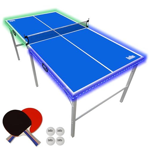 6 ft x 3 ft Portable Folding Ping Pong Table for Indoor Outdoor A180928