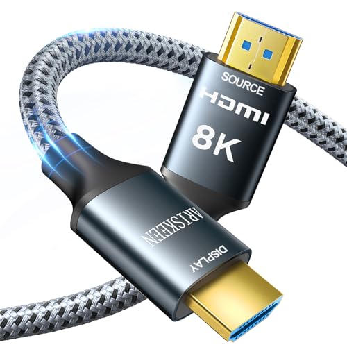 8K HDMI Cable 25FT, 48Gbps, HDMI 2.1, Braided Cord for HDTV/Monitor Y68726