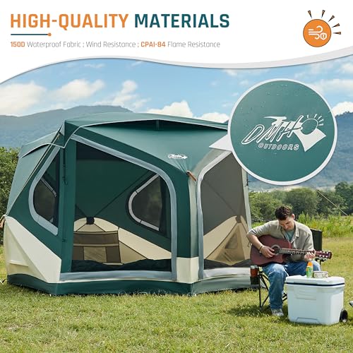 4/6/8 Person Instant Cabin Tent, 60 Second Setup, Waterproof Pop Up Camping Tent T785370