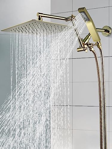 All Metal 12 Inch Rainfall Shower Head with Handheld Spray Combo R90121