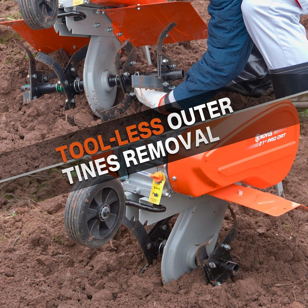 Gas Tiller 21-Inch Front Tine Cultivator 212cc O413