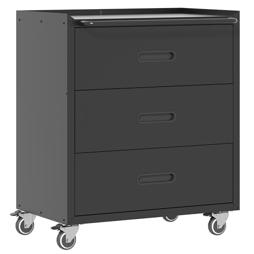 Rolling Tool Storage Cabinet with 4 Drawer and Locking Door U282375