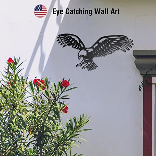 Metal Wall Art, Black Wall Decor, Patriotic Decoration, 30 Inch Q3080