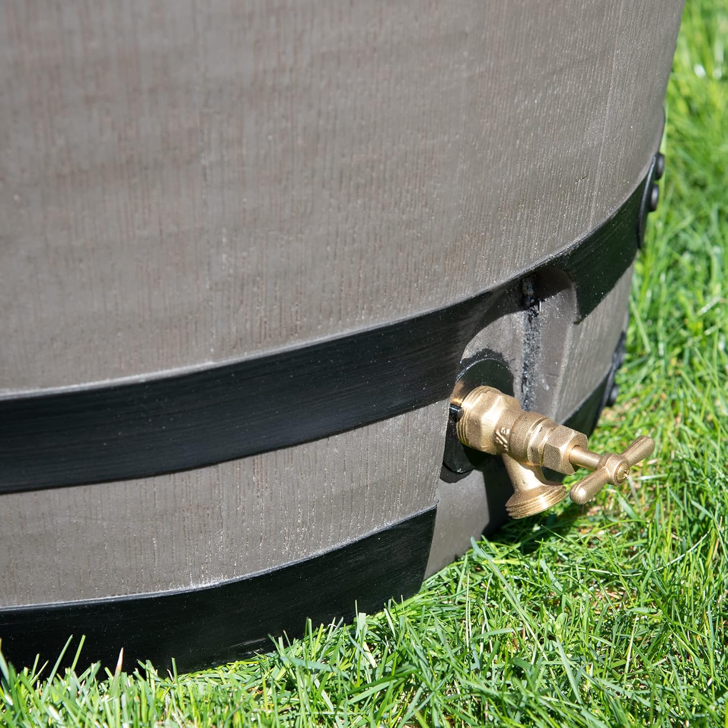 Flat Back Rain Barrel with Removable Lid, 55 Gallon Z265
