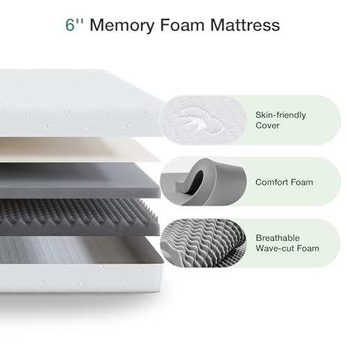 Twin Mattress, 12 Inch Gel Memory Foam, Medium Firm Feel K502