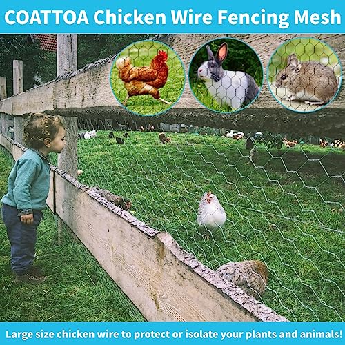 Chicken Wire Mesh for Garden, Poultry Netting, Rabbit Fence E720694