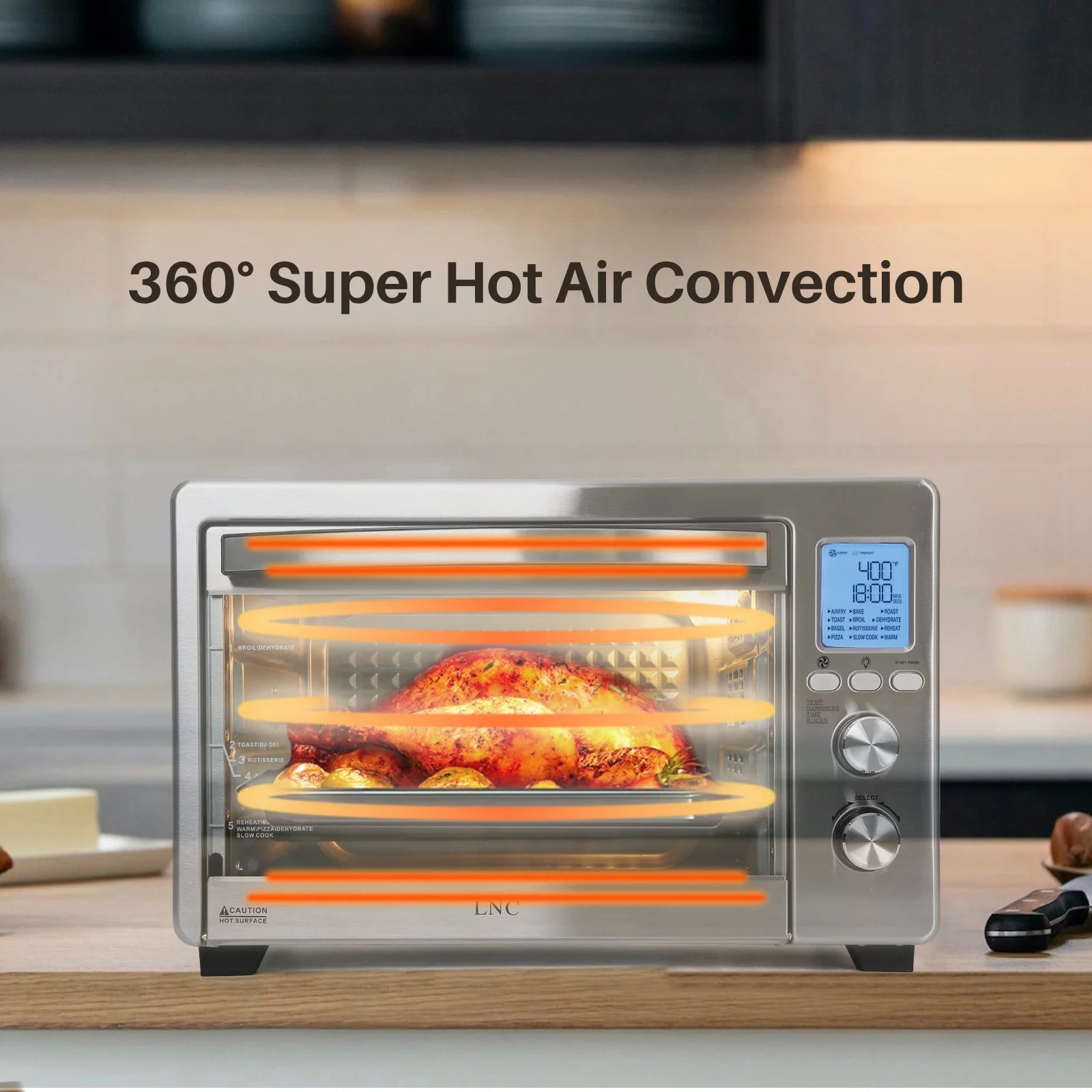 Air Fryer Toaster Oven 12-in-1 Countertop Convection Oven, 34 QT, Stainless Steel W674