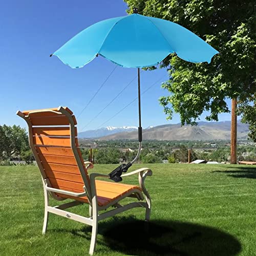 Chair Umbrella with Universal Clamp, Adjustable Sunshade for Stroller, Beach, Patio, Golf Cart X8507
