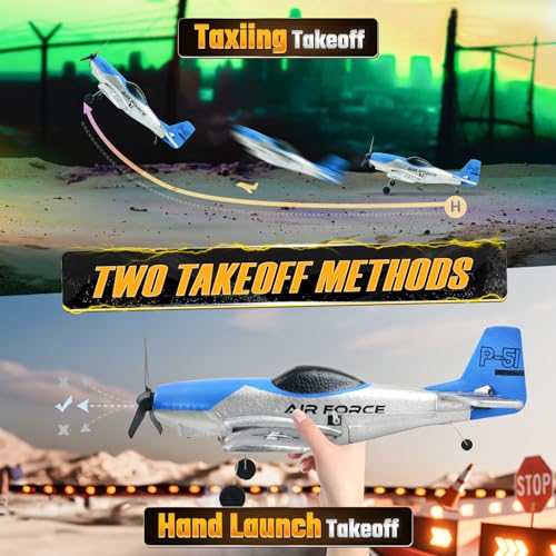 RC Plane with 6-Axis Gyro, Remote Control Airplane for Kids with LED Lights C43026