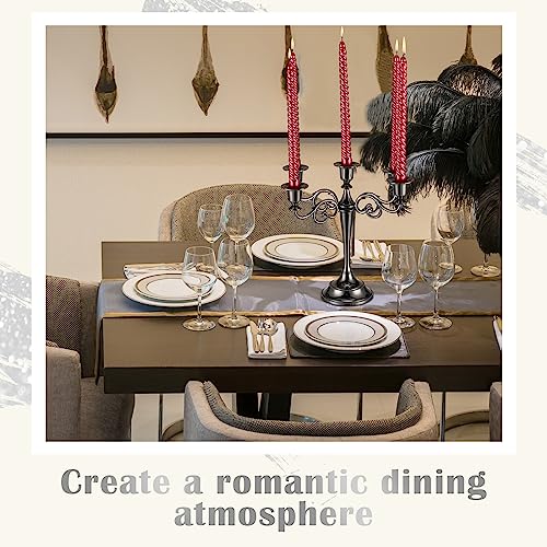 Metal Candelabra Candlestick Holders 10.24 Inch Tall Gothic Candle Holder for Home Wedding Church Halloween Party D23721