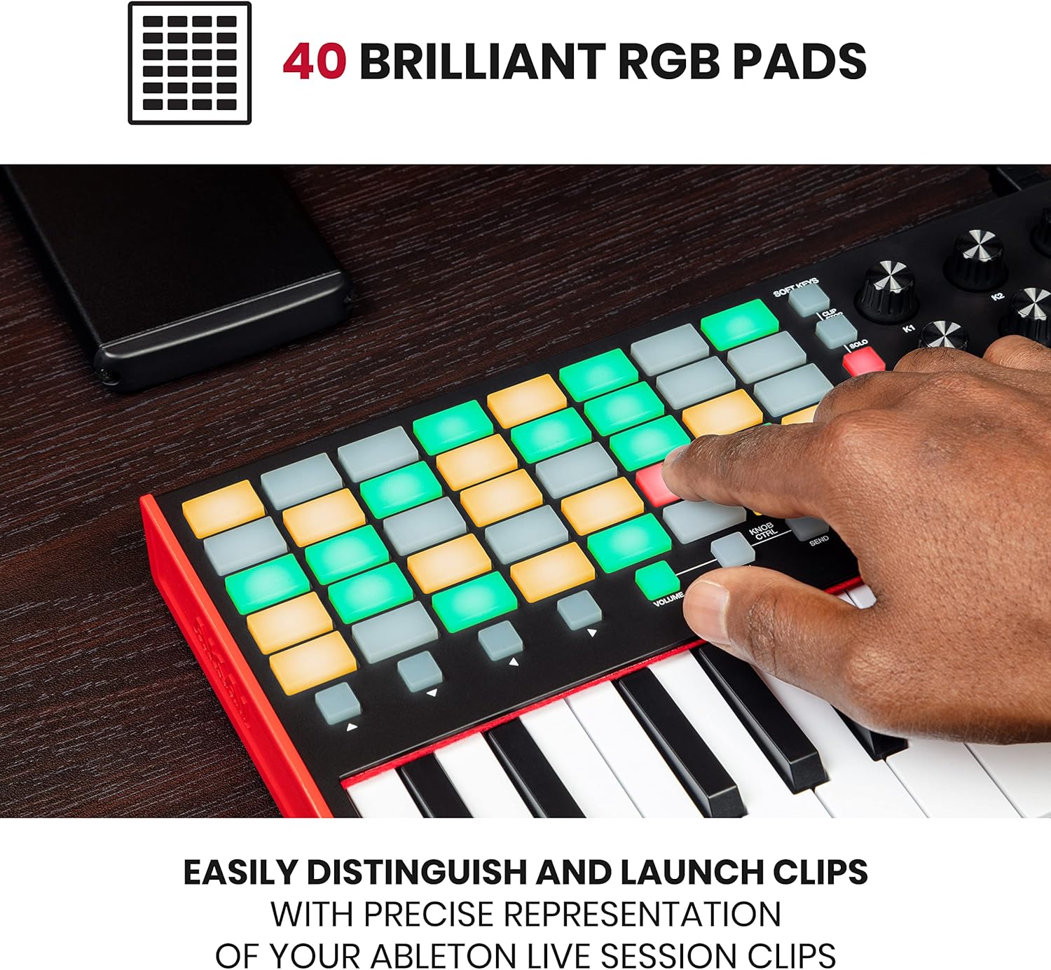 25-Key USB MIDI Keyboard Controller & Over-Ear Monitoring Headphones H160