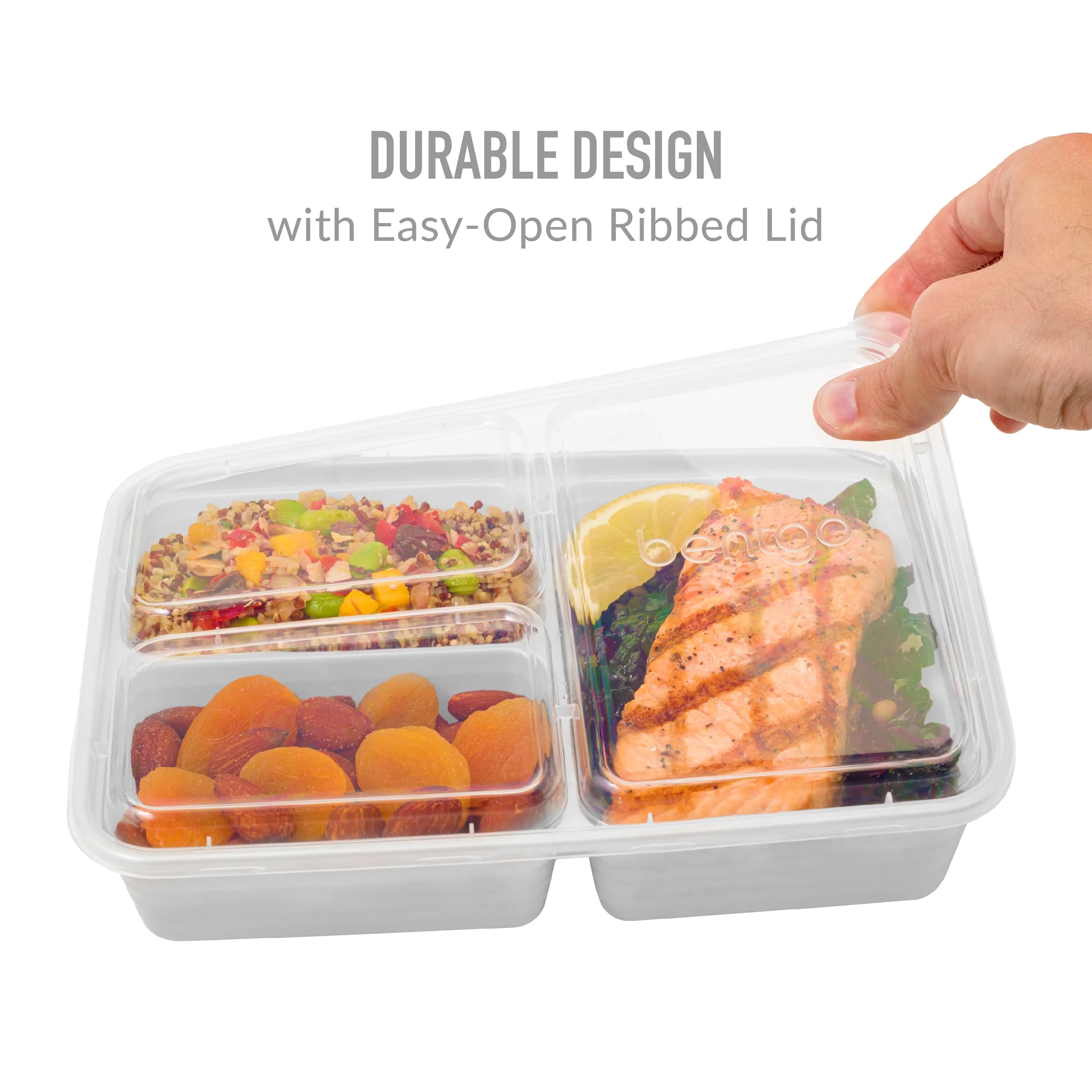 Meal-Prep Containers with Lids, Microwaveable, BPA-Free, Freezer & Dishwasher Safe, 10 Trays, Navy Blue X39829