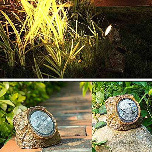 Solar Garden Rock Lights Outdoor, 2 Pack, 10 LED Waterproof T232