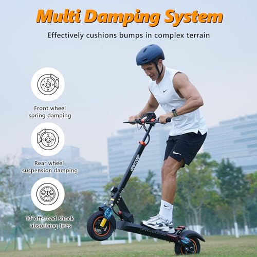 Electric Scooter for Adults with Seat, 10" Off Road Tires, 28-35MPH, Foldable S598796