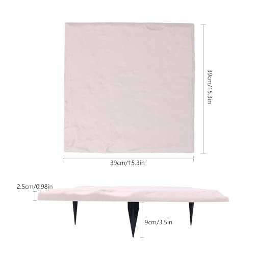 Large Stepping Stones Outdoor Garden Walkway, Durable Plastic Pavers with Ground Stakes H7704