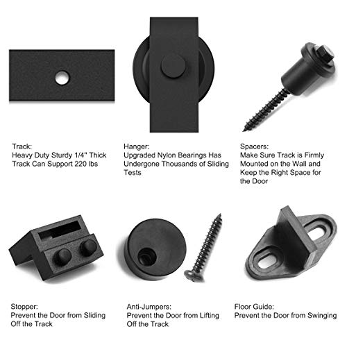 Sliding Barn Door Soft Close Hardware Kit for 36-40 Inch Door Panel Q939896