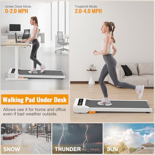 Under Desk Treadmill with Remote Control and LED Display A90039