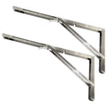 AAGUT 20" Folding Shelf Brackets Max Load 500 lb, Heavy Duty Stainless Steel Wall Mounted Shelf Bracket Space DIY Bracket Saving for Table Work Bench, Pack of 2