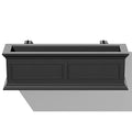 Veradek Brixton Series Plastic Railing Planter - Rectangular Planter for Outdoor Deck/Balcony | Crack-Resistant with Adjustable Rail Attachment | Classic Estate Design for Herbs, Succulents, Flowers