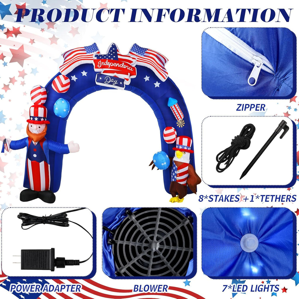 4th of July Inflatable Arch Outdoor Patriotic Party Decoration W239