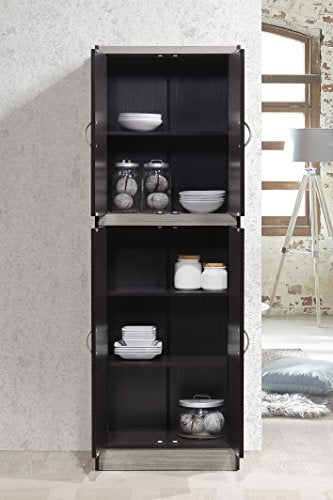 4 Door Kitchen Pantry with Four Shelves E56107