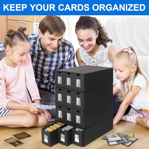 Trading Card Storage Box with 48 Dividers and Labels K306
