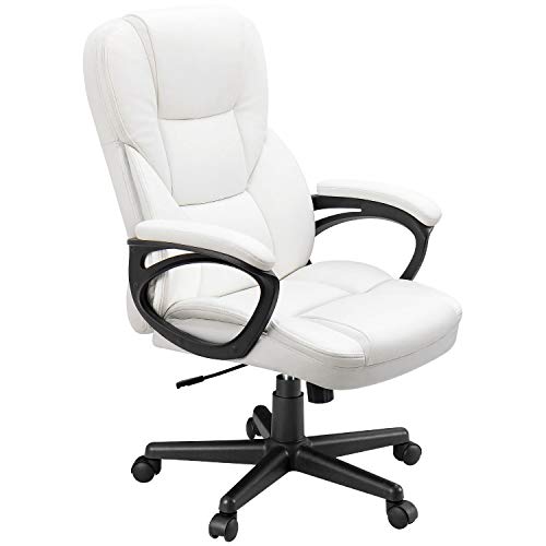 Office Executive Chair High Back Adjustable Swivel PU Leather with Lumbar Support I3854