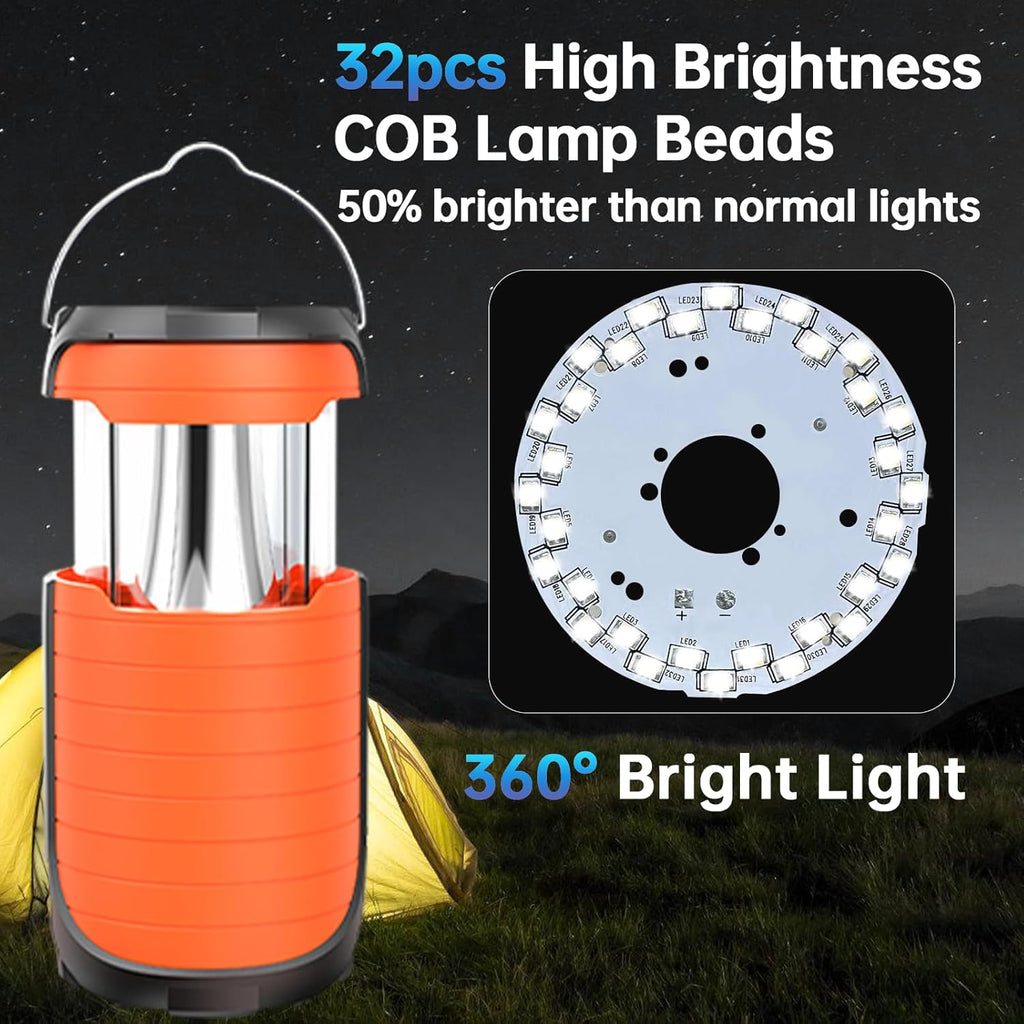 Rechargeable Camping Lantern with Solar, Hand Crank, and USB Charging K2888