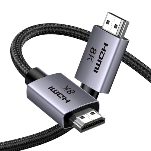 8K HDMI 2.1 Cable 48Gbps 16FT, Ultra High Speed HDMI Cord Aluminum, 4K@240Hz 8K@60Hz, HDCP 2.2, eARC HDR 10, Compatible with PS5/Blu-ray/Roku TV/Switch 2/Mac mini P778