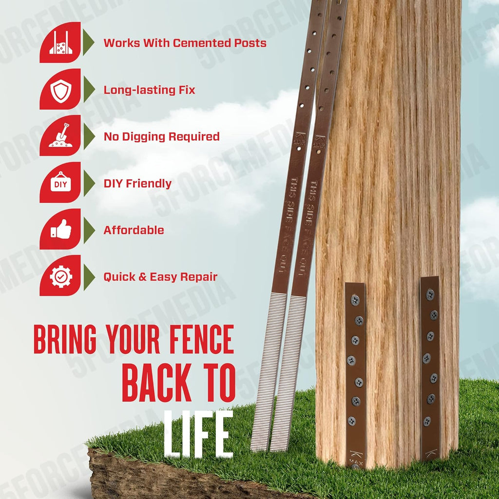 Pack of 2 Fence Post Repair for Broken Wood Post X33921