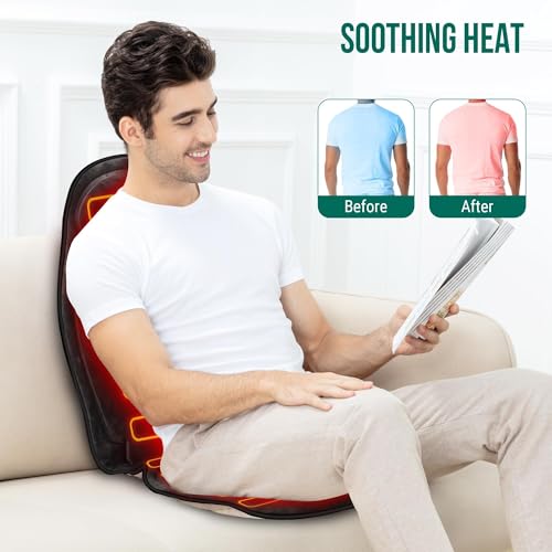 Vibration Back Massager with Heat, Seat Cushion N820