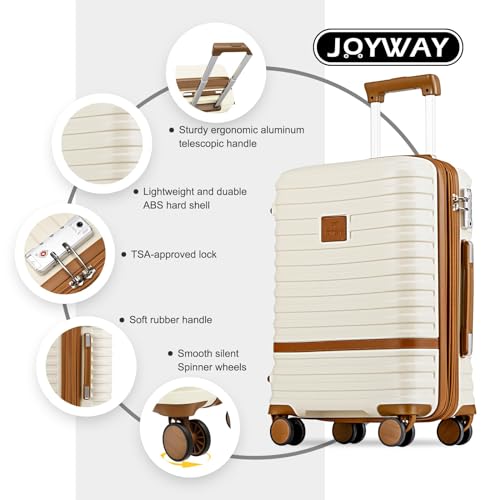 Expandable Carry-On Luggage Set, Lightweight Hard Shell 20 Inch with Spinner Wheels M12570