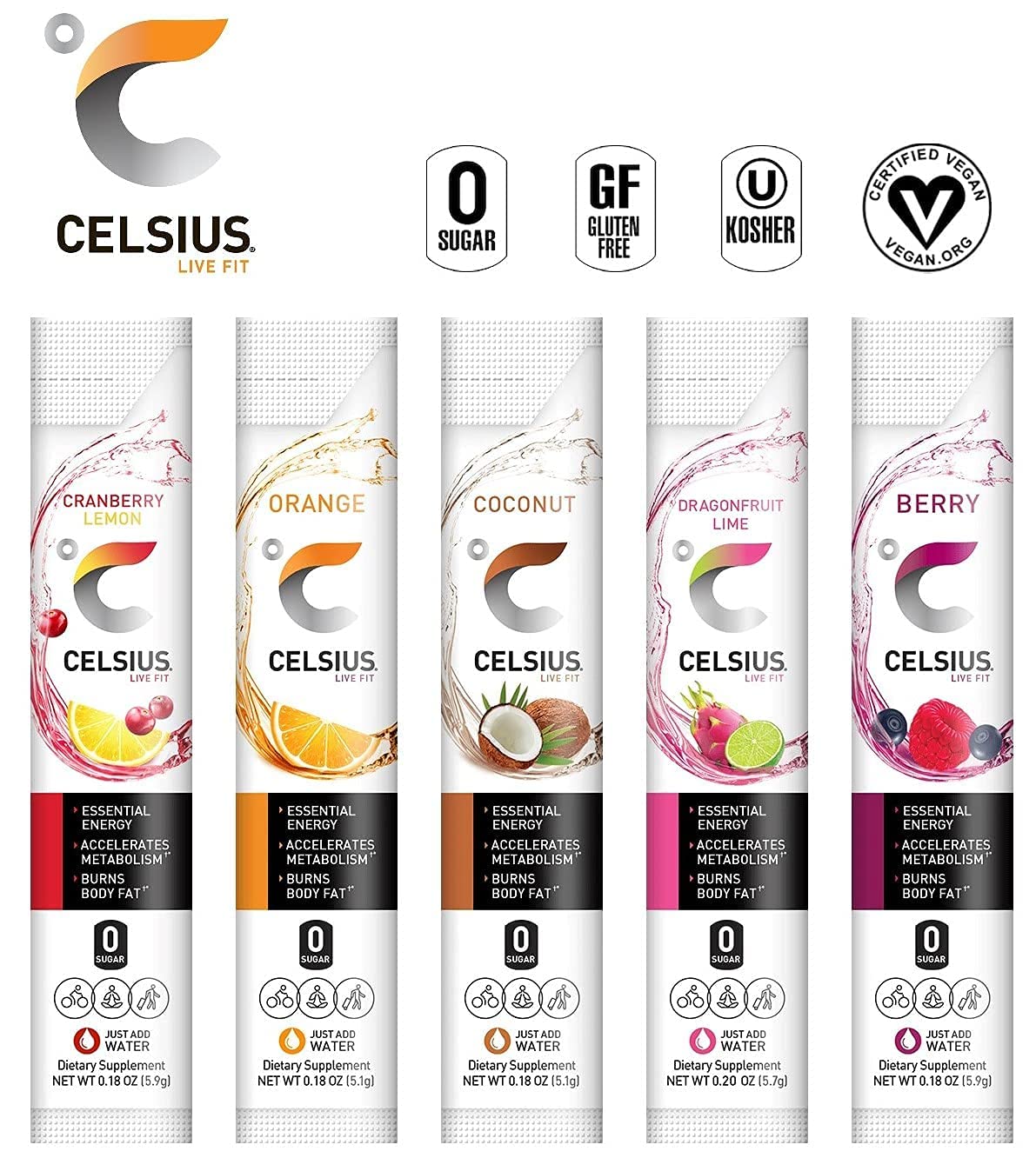 On-The-Go Powder Sticks Variety Pack, Zero Sugar, 15 Sticks V480395