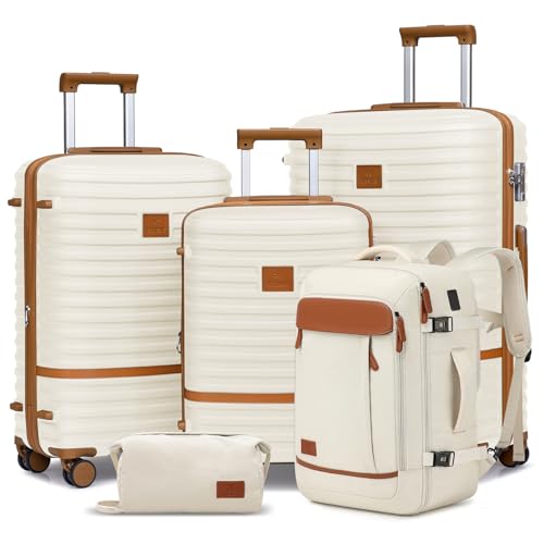 Expandable Carry-On Luggage Set, Lightweight Hard Shell 20 Inch with Spinner Wheels M12570