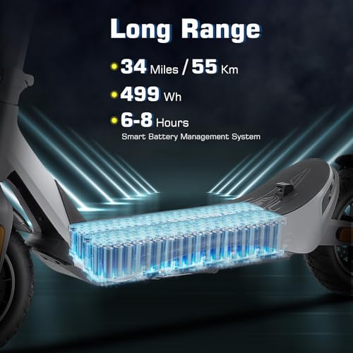 Electric Scooter for Adults, 850W Motor, 30 Miles Range, Folding with Wide Pneumatic Wheel L7670