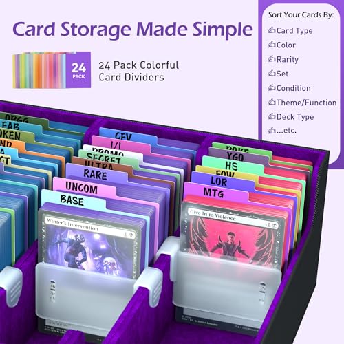 Trading Card Storage Box with 50 Sleeves and 24 Dividers G3044
