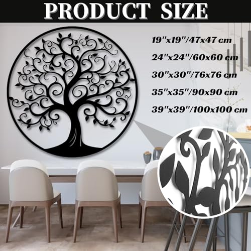 Tree of Life Metal Wall Art, 47x47 cm M84549