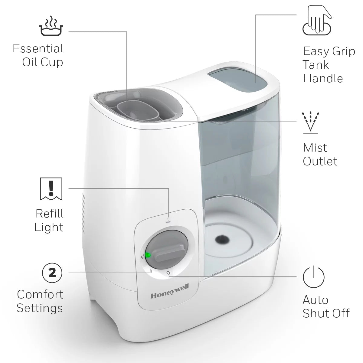 1 Gallon Filter Free Warm Mist Humidifier W451899