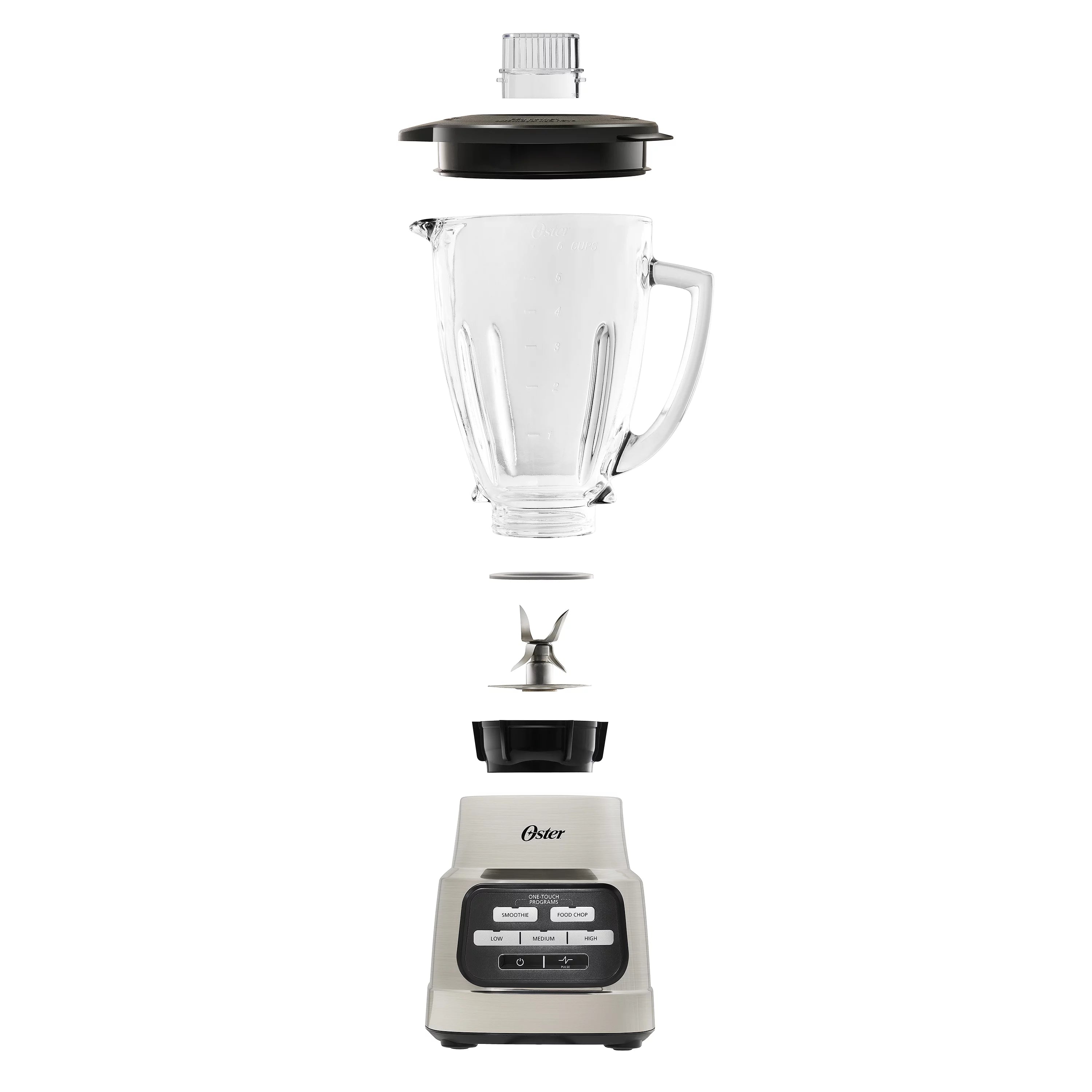 6-Cup Glass Jar Blender with Auto-Programs F6614