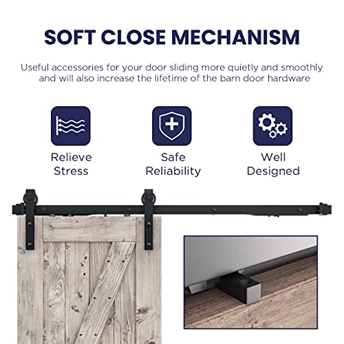 Sliding Barn Door Soft Close Hardware Kit for 36-40 Inch Door Panel Q939896