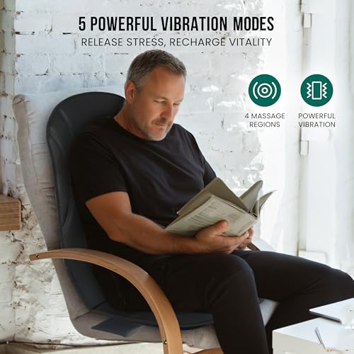 Vibration Back Massager with Heat, Seat Massager Cushion Q801
