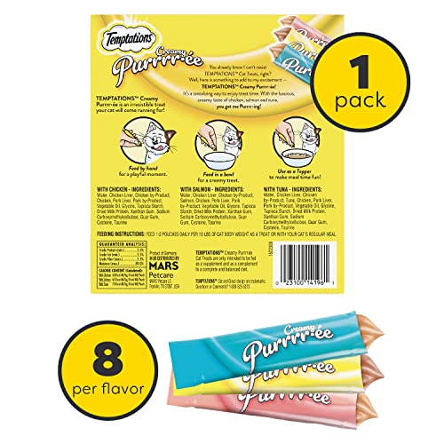 Creamy Puree Lickable Cat Treats, 0.42 oz Tubes, 48 Count Y26330