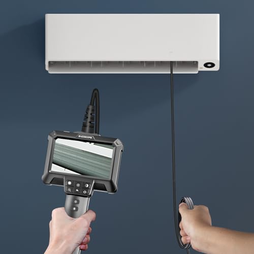 Endoscope Camera with Light, IP67 Waterproof, 8 Adjustable LED, 4.3" LCD Screen, HD 1080P, 16.5ft Cord N74763