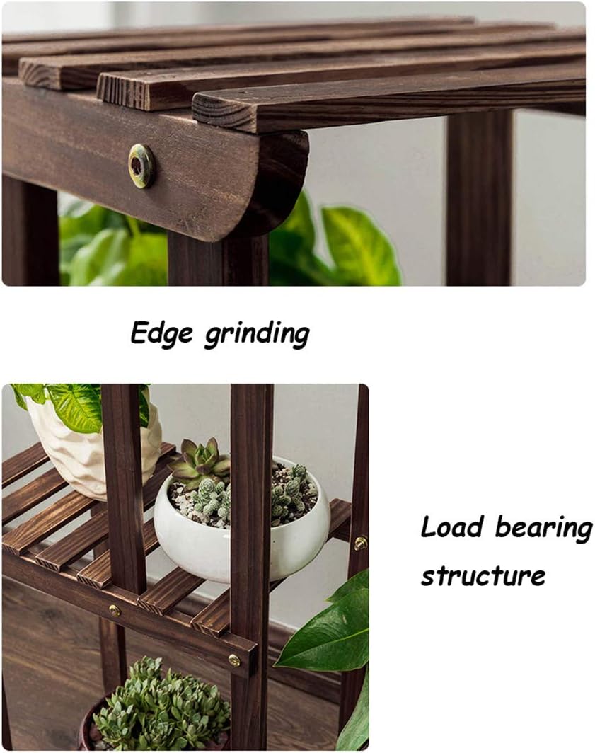 Multi-Layer Wooden Plant Stand with Wheels V3121