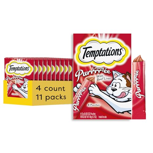 Creamy Puree Lickable Cat Treats, 0.42 oz Tubes, 48 Count Y26330