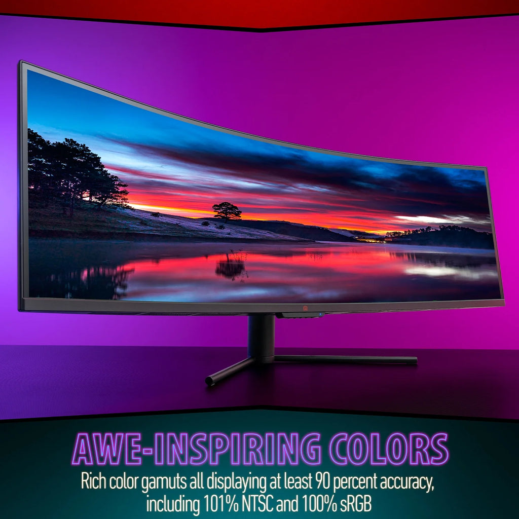 49" Curved Ultrawide 5K Gaming Monitor, 32:9, 120 Hz, Adjustable H16120